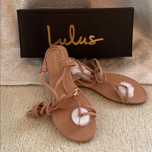 Lulu’s Lace-up Sandals - Nude - 6.5